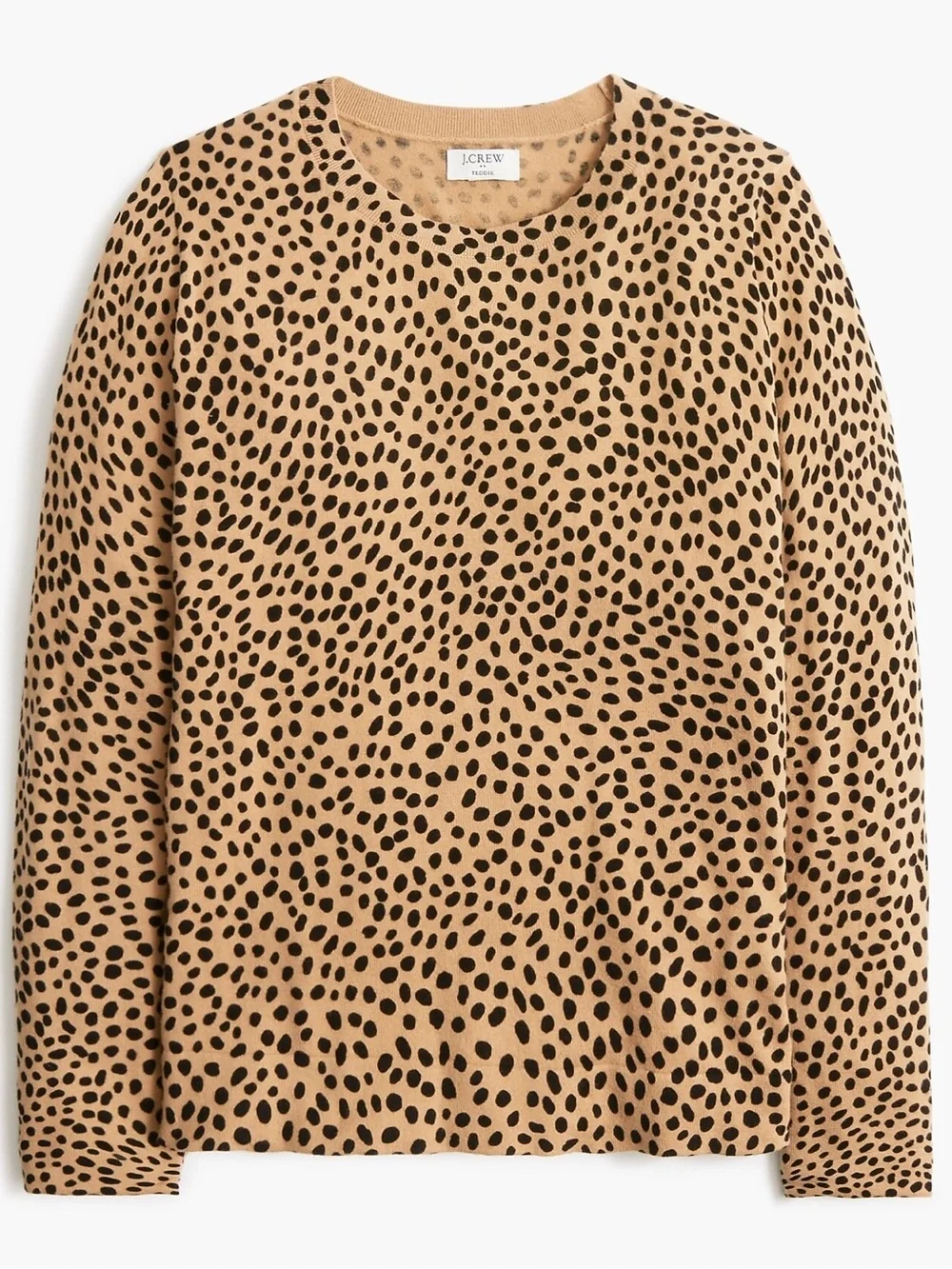 J.Crew Cheetah Crewneck Teddie Sweater